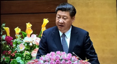 Chủ tịch nước Trung Quốc Tập Cận Bình phát biểu trước Quốc hội Việt Nam - ảnh Tuệ Khanh