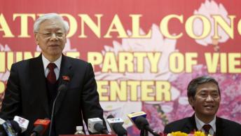 Tổng bí thư Đảng Cộng sản Việt Nam, Nguyễn Phú Trọng. Hà Nội ngày 28/01/2016 Reuters