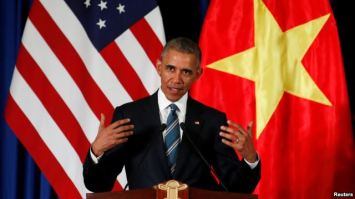 Tổng thống Hoa Kỳ Barack Obama tại Hà Nội ngày 23/5/2015. Ảnh: Reuters.