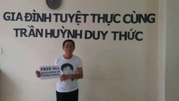 Cụ Trần Văn Huỳnh, bố của TNLT Trần Huỳnh Duy Thức. Nguồn: facebook