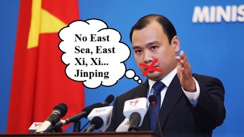 Phát ngôn Bộ Ngoại giao Lê Hải Bình bị bịt miệng về Biển Đông. 