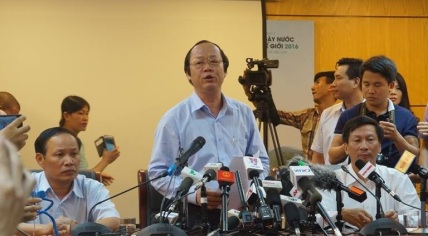 Thứ trưởng Bộ Tài nguyên và Môi trường Võ Tuấn Nhân cho rằng, Formosa vẫn chưa có liên quan gì đến cá chết hàng loạt. Ảnh: Internet