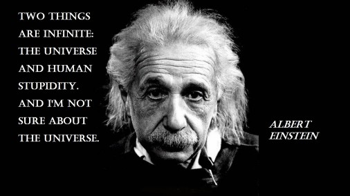 Albert Einstein và câu nói nổi tiếng của ông. Nguồn: interne