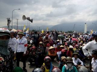 Người dân biểu tình phản đối Formosa hôm Chủ Nhật vừa qua. Nguồn: internet