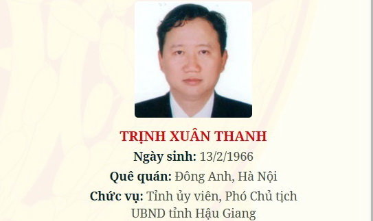 Ông Trịnh Xuân Thanh. Nguồn: internet