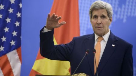 Ngoại trưởng Mỹ John Kerry khi thăm Việt Nam ngày 7/8/2015. Ảnh: Getty Image