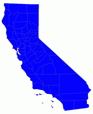 Bản đồ California. Ảnh: internet