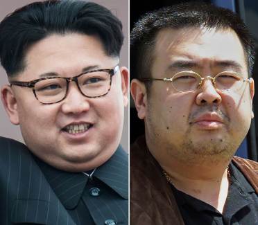 Kim Jong-nam (phải), người anh sống lưu vong của nhà lãnh đạo độc tài Bắc Triều Tiên Kim Jong-un (trái) 